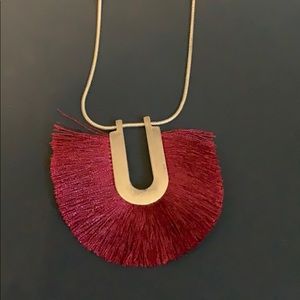 U Fringed Long Necklace
